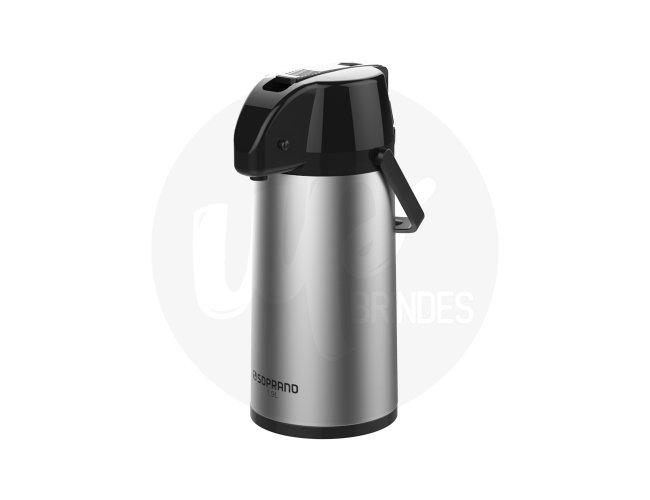 GARRAFA TERMICA EXCLUSIVA 1,9L INOX/PRETO