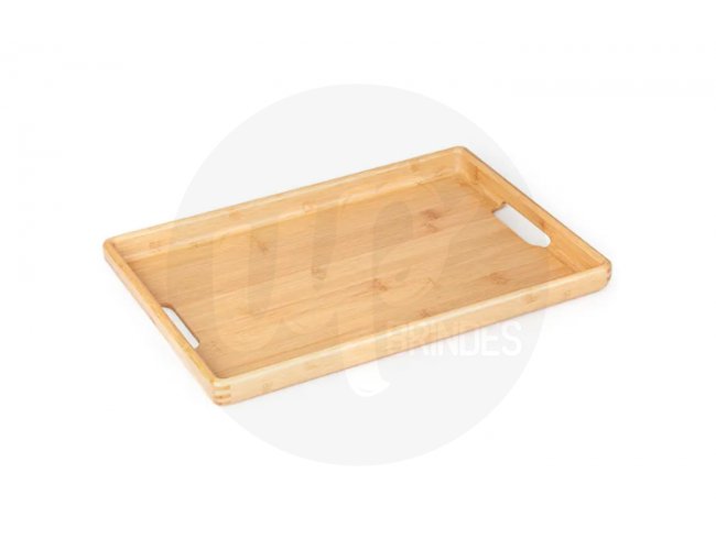 Bandeja Em Bambu Para Servir - 40X28X3Cm