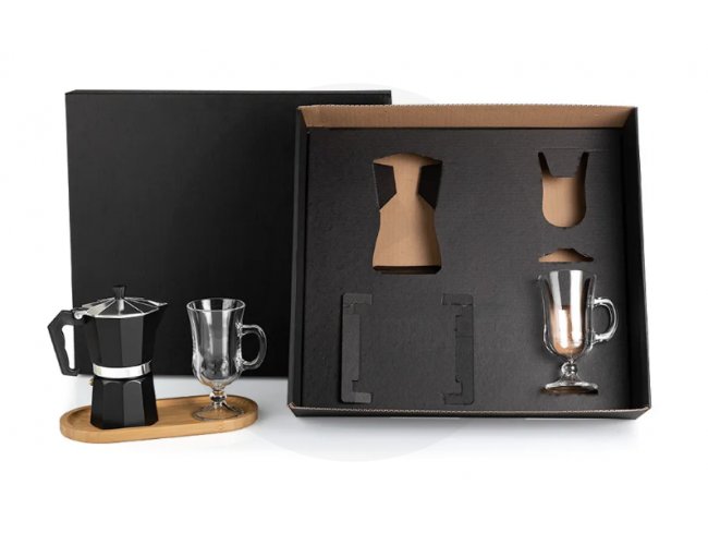 Kit Para Caf Com Cafeteira Italiana - 4 Ps