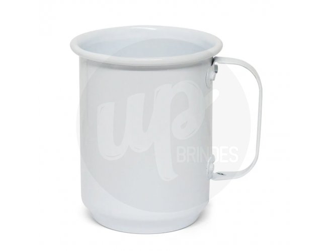 Caneca de Alumnio Branco com Parede Reforada - 600ml