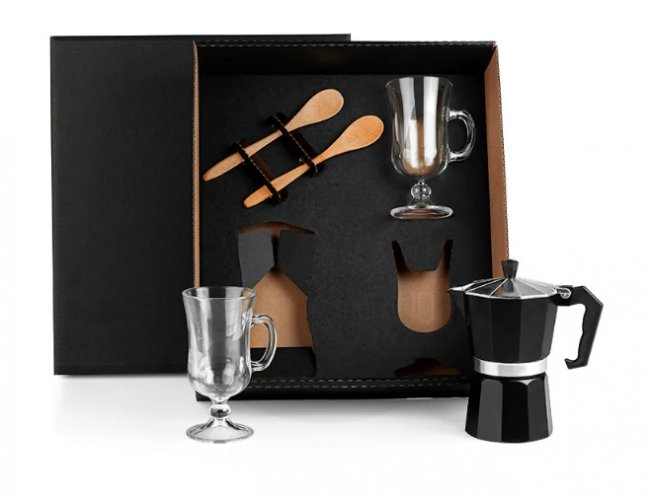 Kit Para Caf Com Cafeteira Italiana - 5 Ps