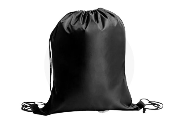 Mochila Sacola Em Nylon 420 - Preta - 40X33Cm